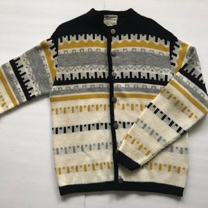 VTG Kandahar Women’s Cardigan Acrylic Sweater Buttons Up Size Large Nordic